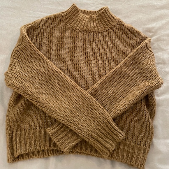 Garage mustard/brown turtleneck sweater - Picture 4 of 5